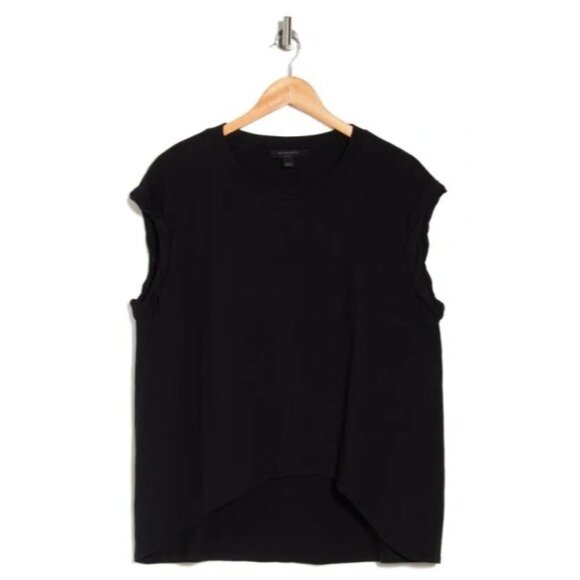 AllSaints Black Sanza Cotton Tank top size M - Picture 3 of 9